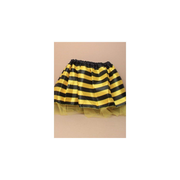 Picture of 58117-Child size bumble bee satin tutu with yellow net under